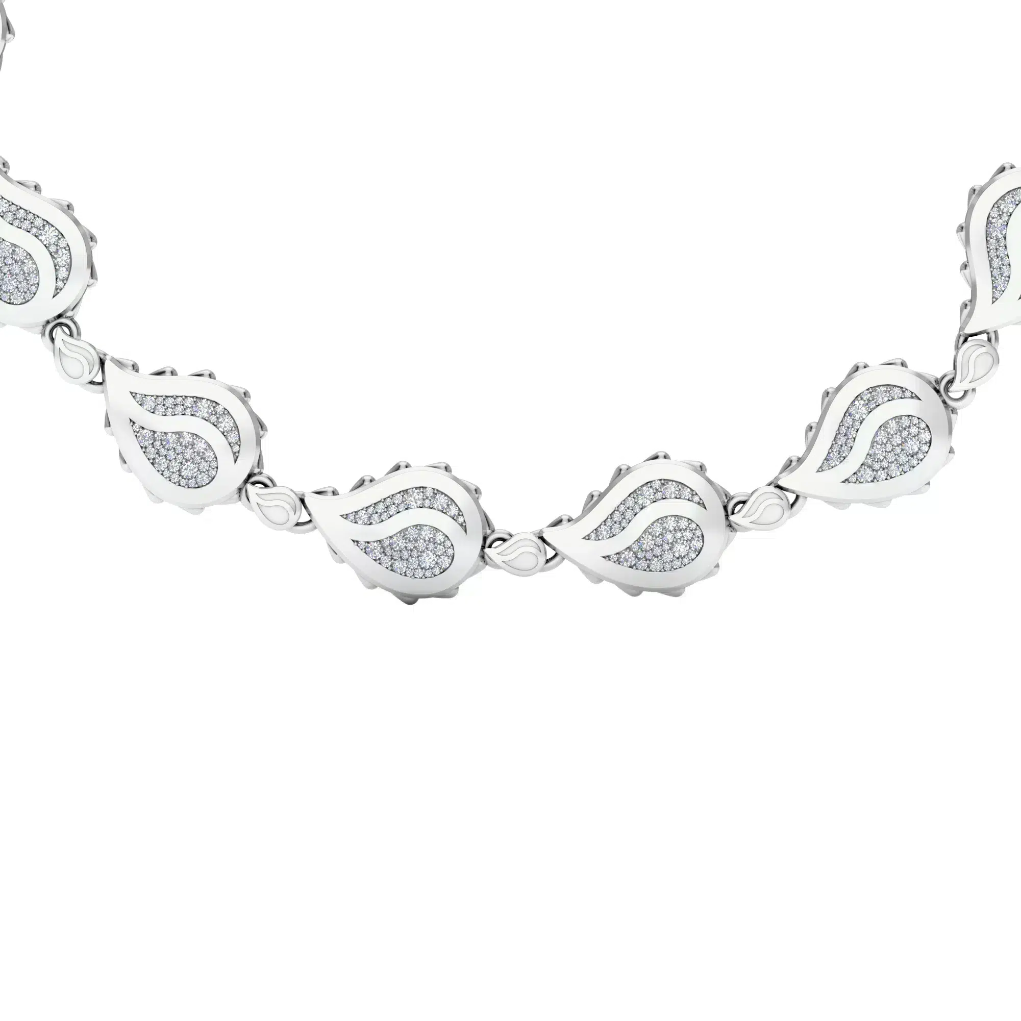 Signature Grand Necklace in 18K White Gold