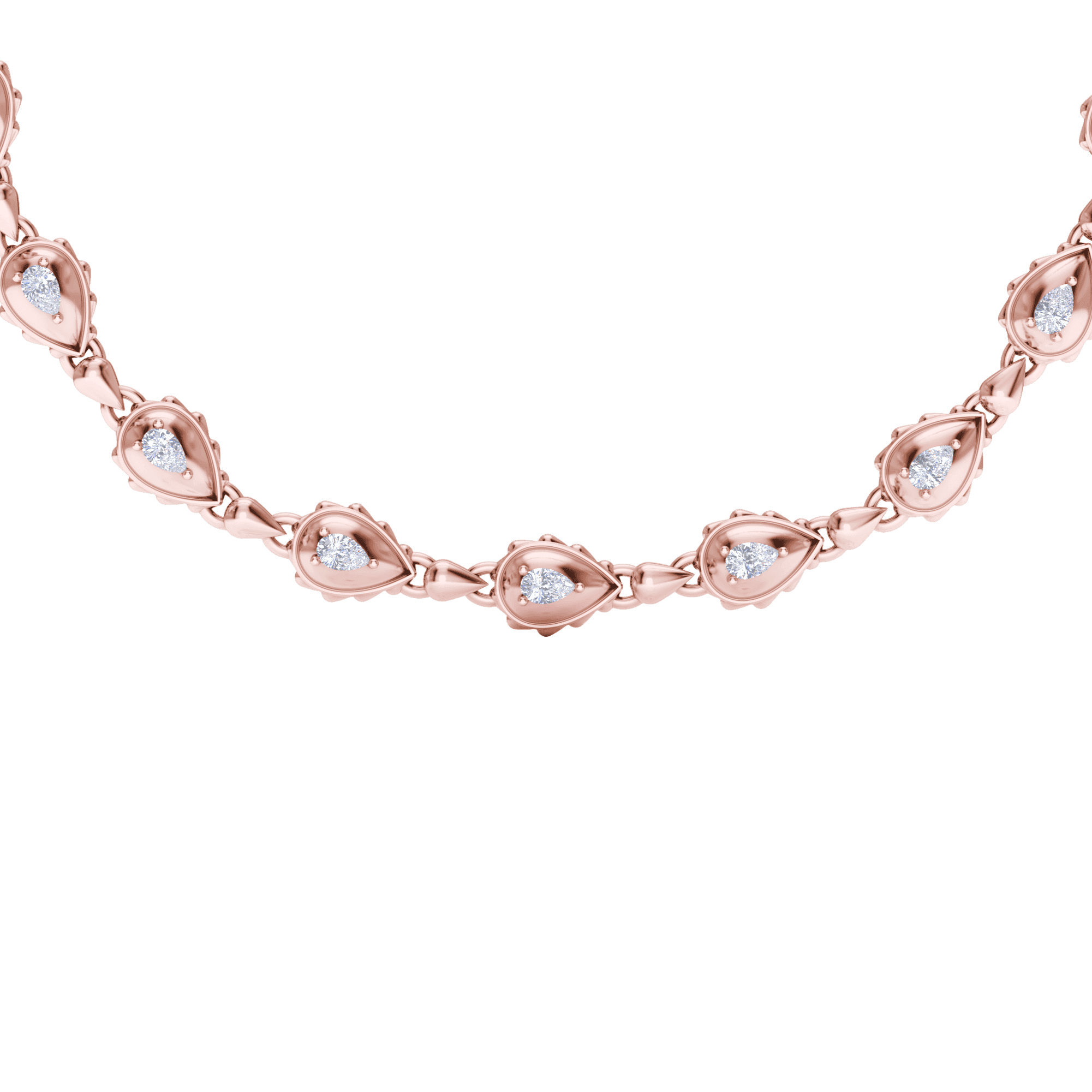 Rain Classic Necklace in 18K Rose Gold