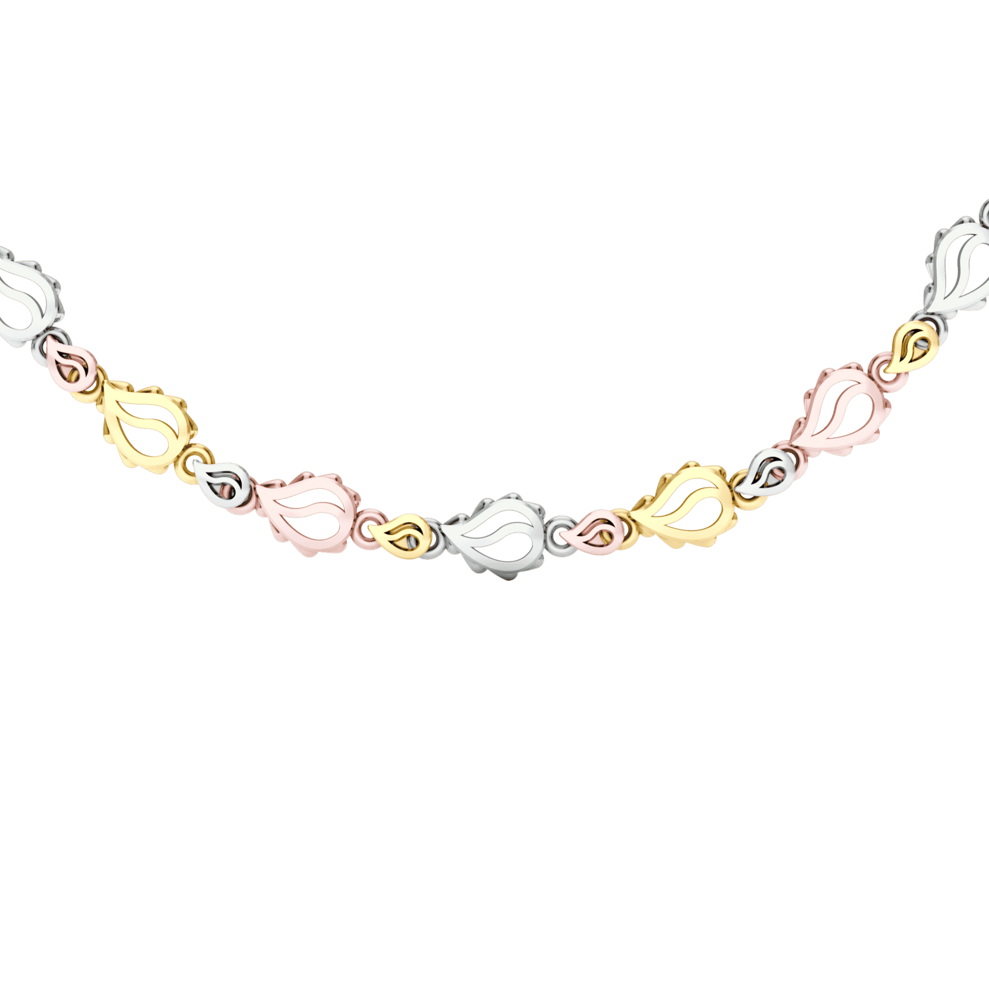 High Pure Classic Necklace in 18K Tricolor Gold