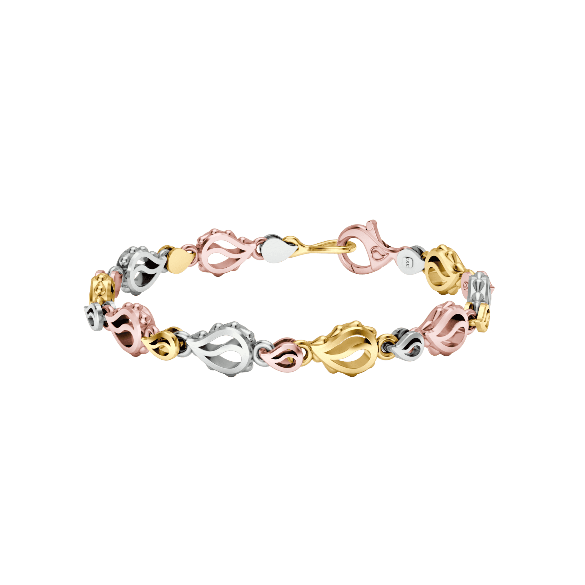 High Pure Classic Bracelet in 18K Tricolor Gold