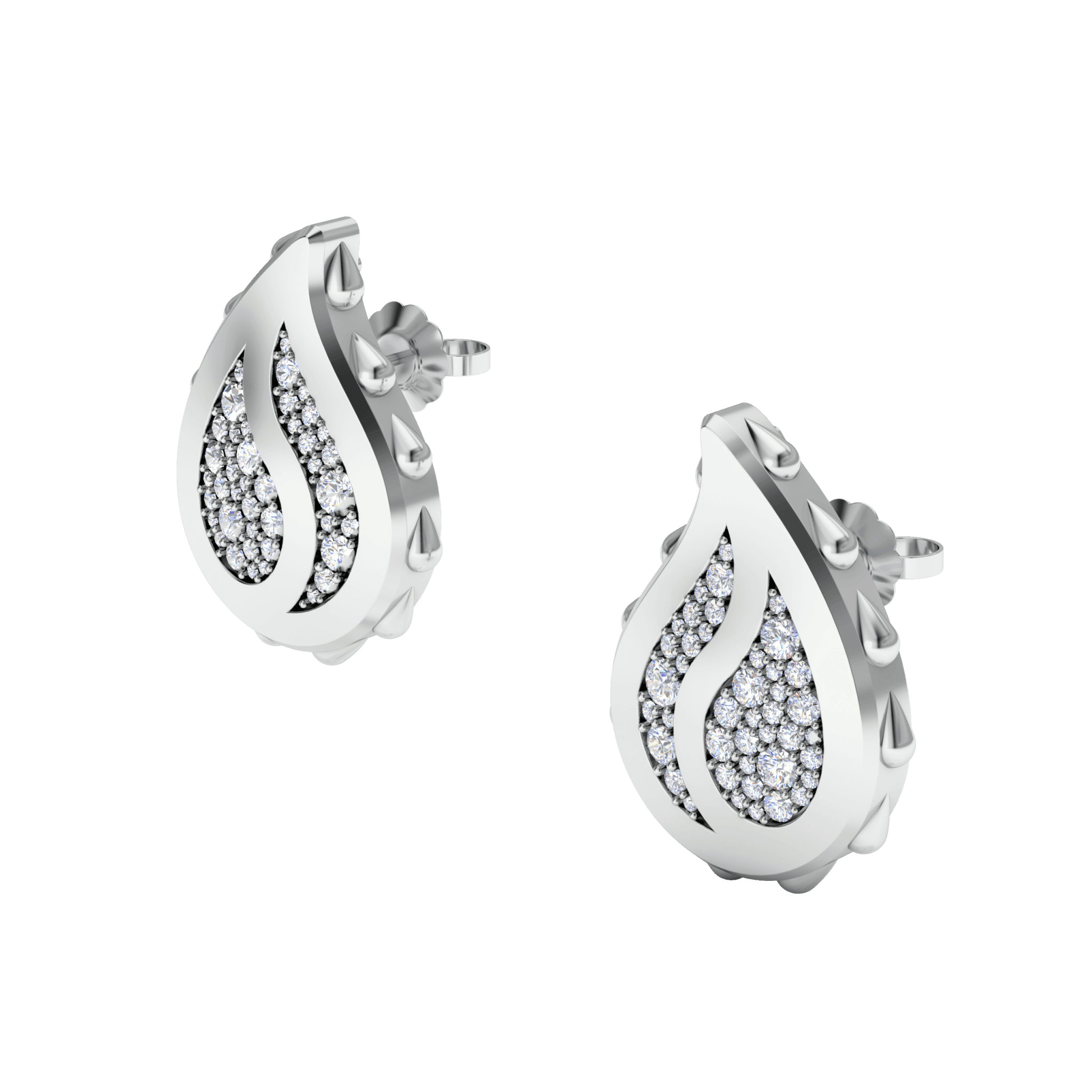 Signature Grand Earrings in 18K White Gold