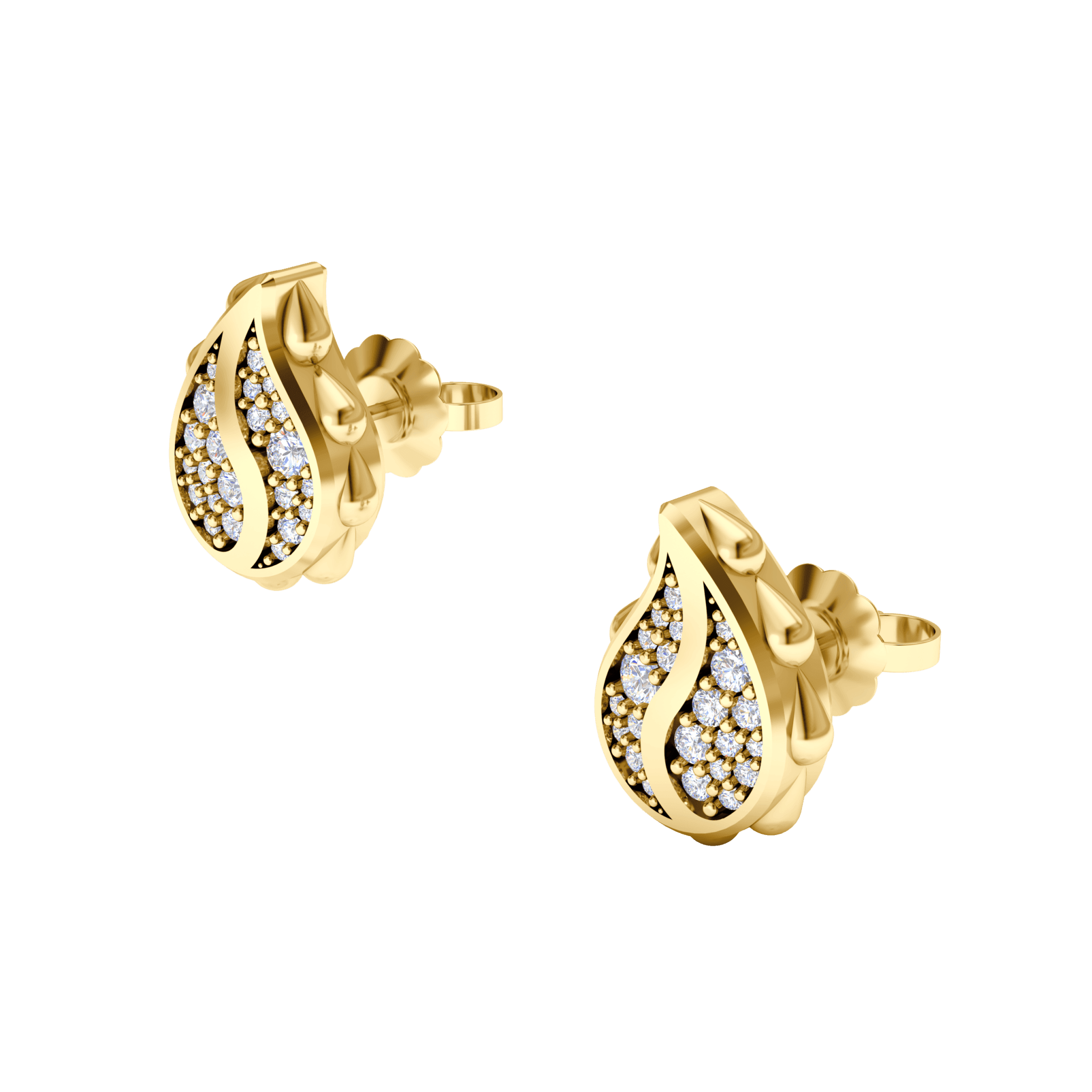 Signature Classic Studs in 18K Yellow Gold