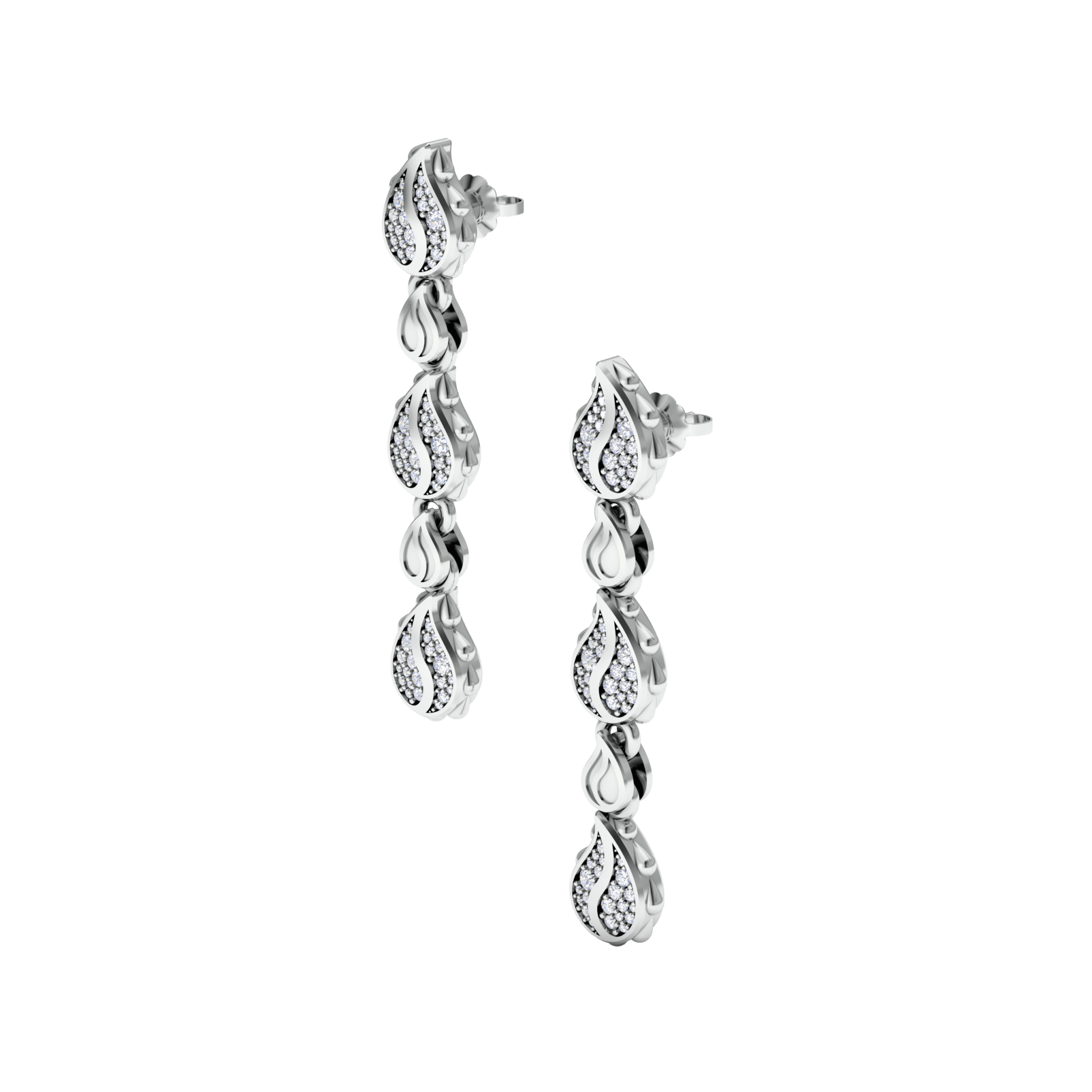 Signature Classic Dangles in 18K White Gold