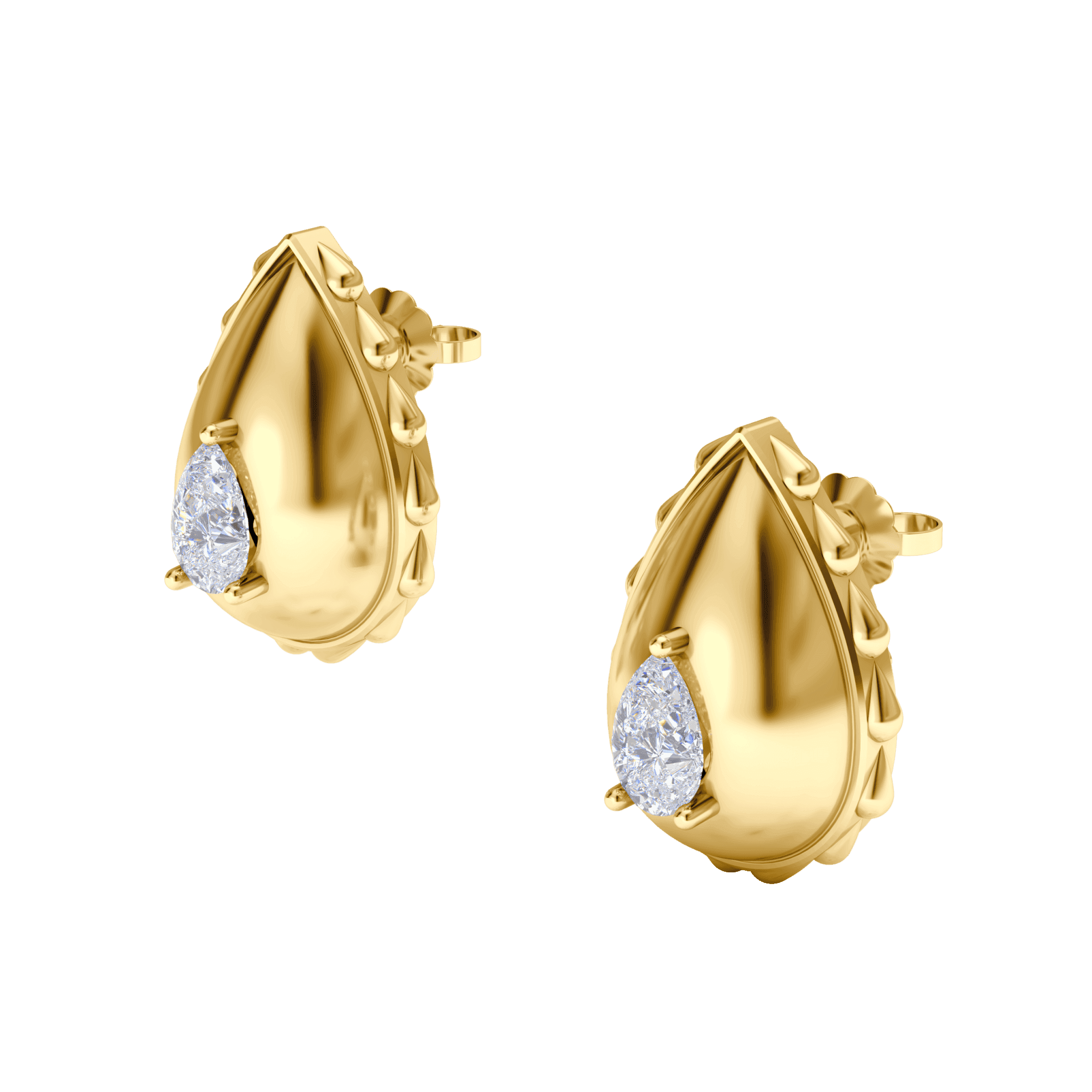 Rain Grand Earrings in 18K Yellow Gold