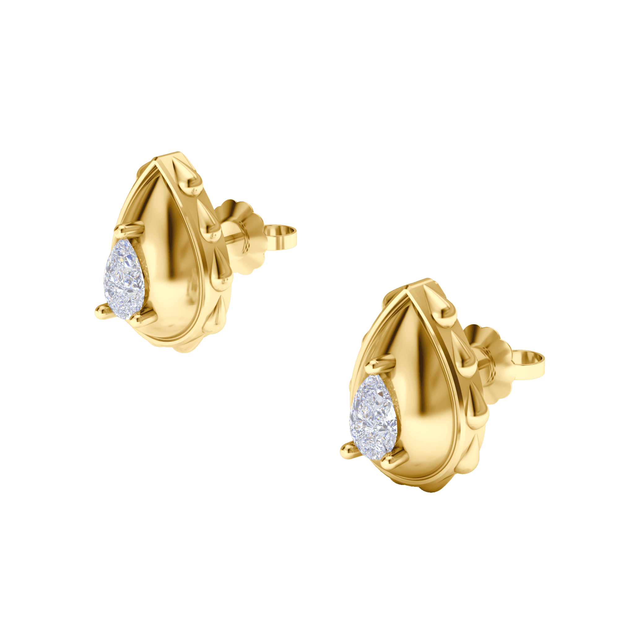 Rain Classic Studs in 18K Yellow Gold