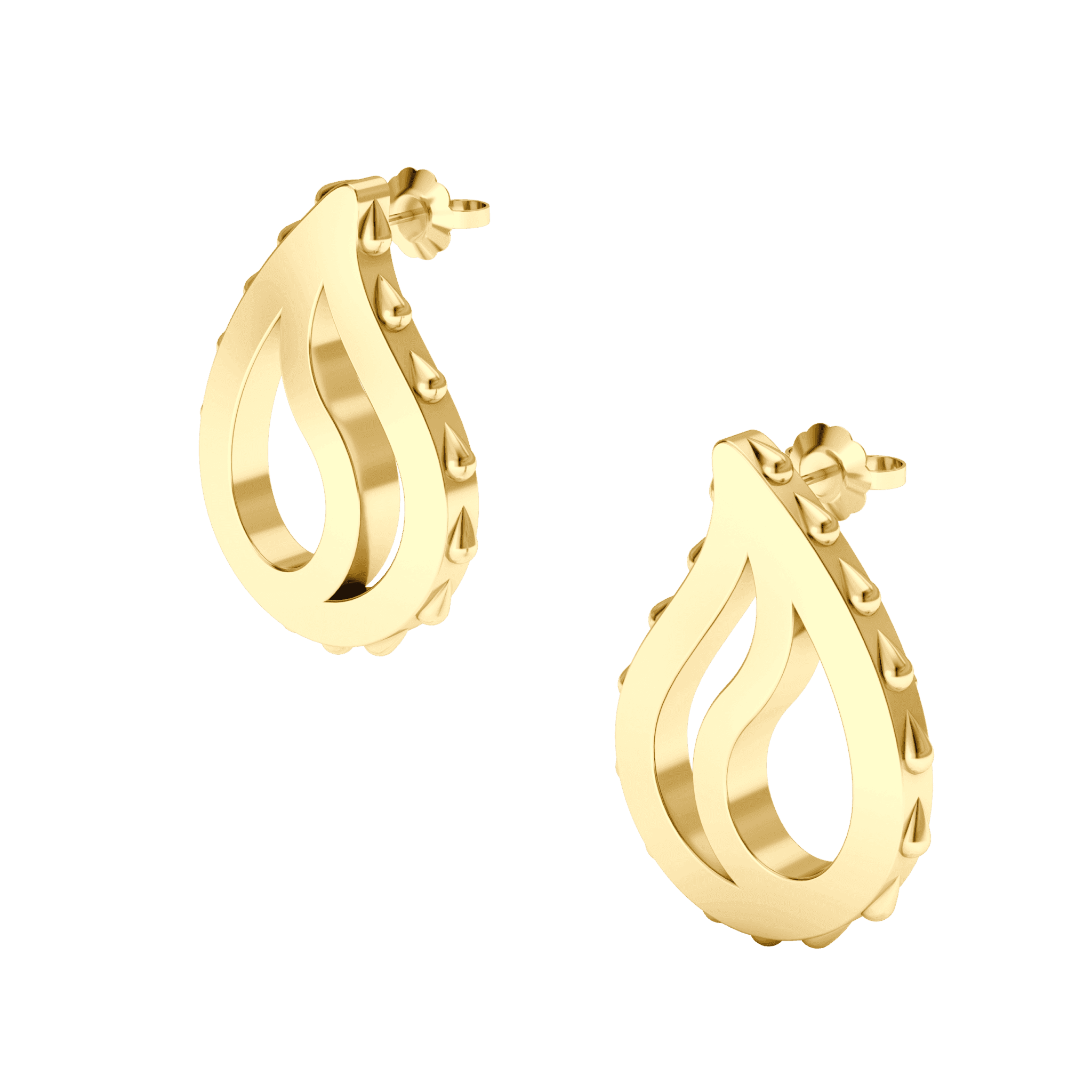 High Pure Royal Earrings in 18K Yellow Gold
