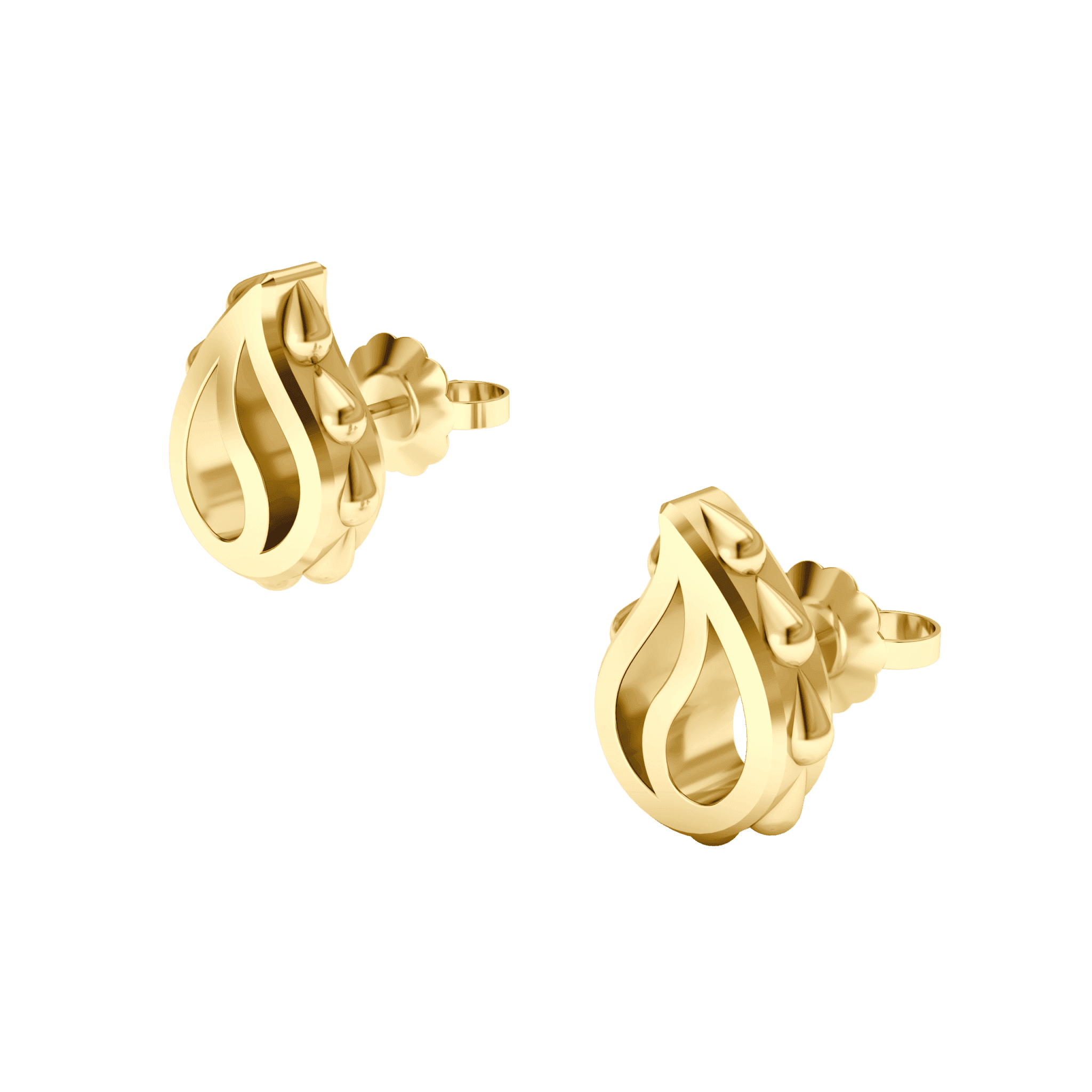 High Pure Classic Studs in 18K Yellow Gold