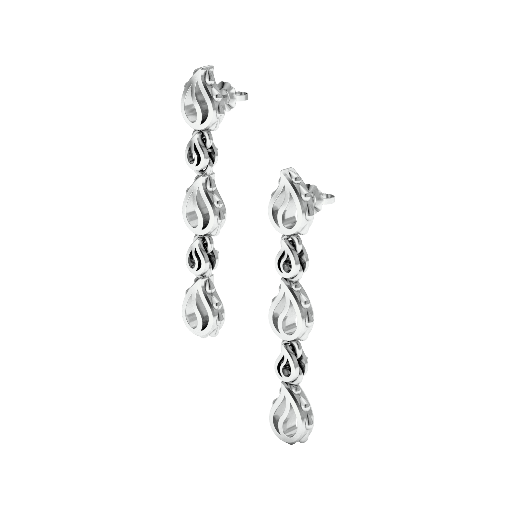 High Pure Classic Dangles in 18K White Gold