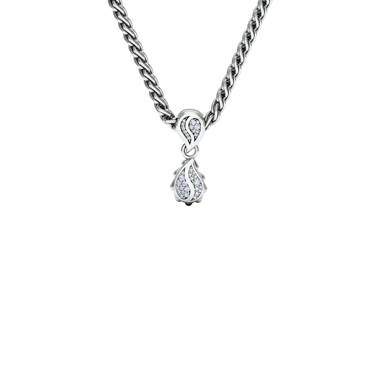 Signature Classic Pendant in 18K White Gold