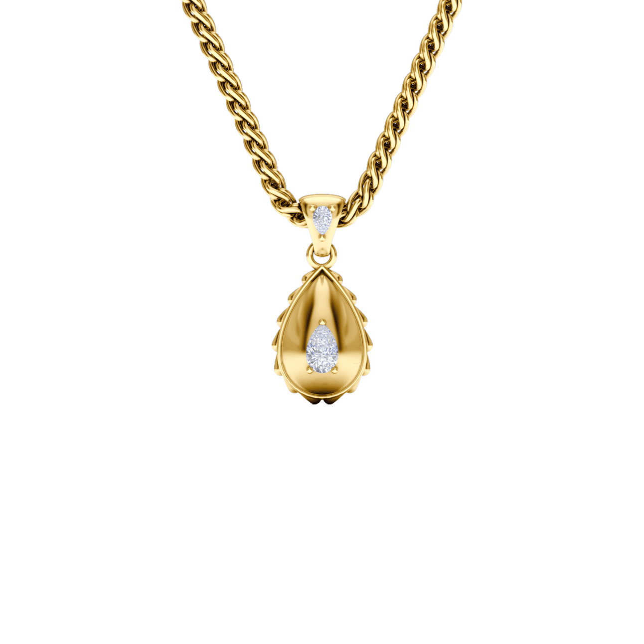Rain Grand Pendant in 18K Yellow Gold