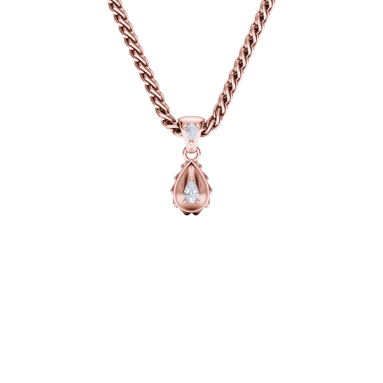 Rain Classic Pendant in 18K Rose Gold