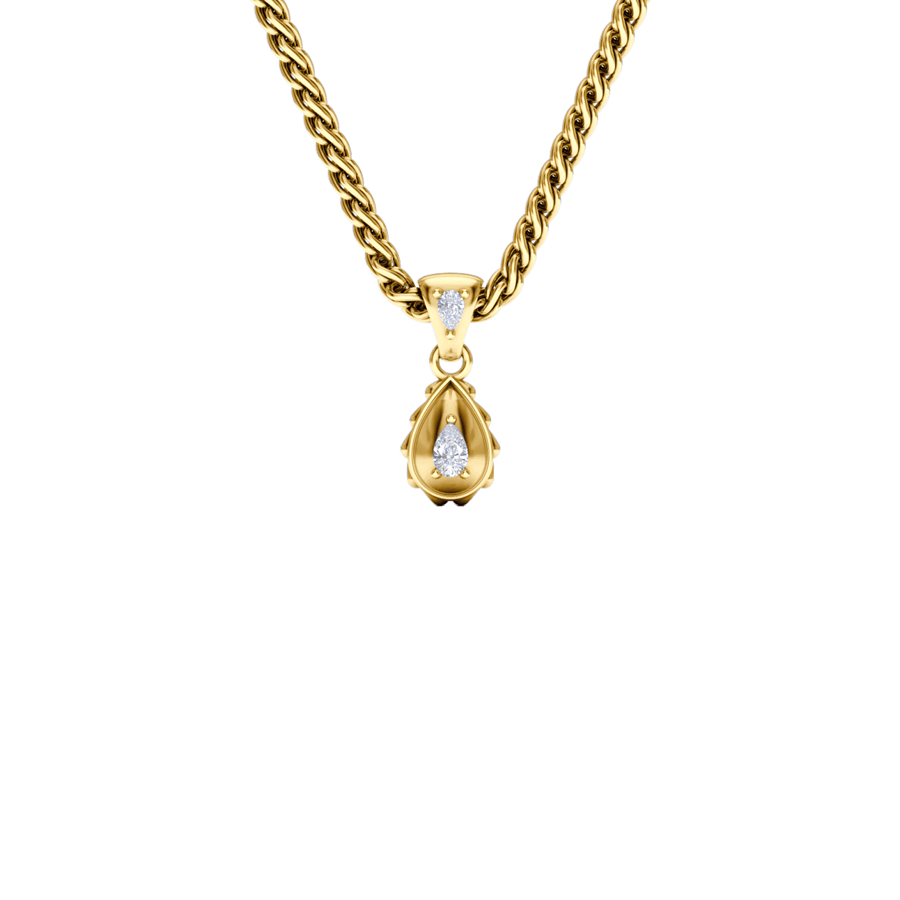Rain Classic Pendant in 18K Yellow Gold