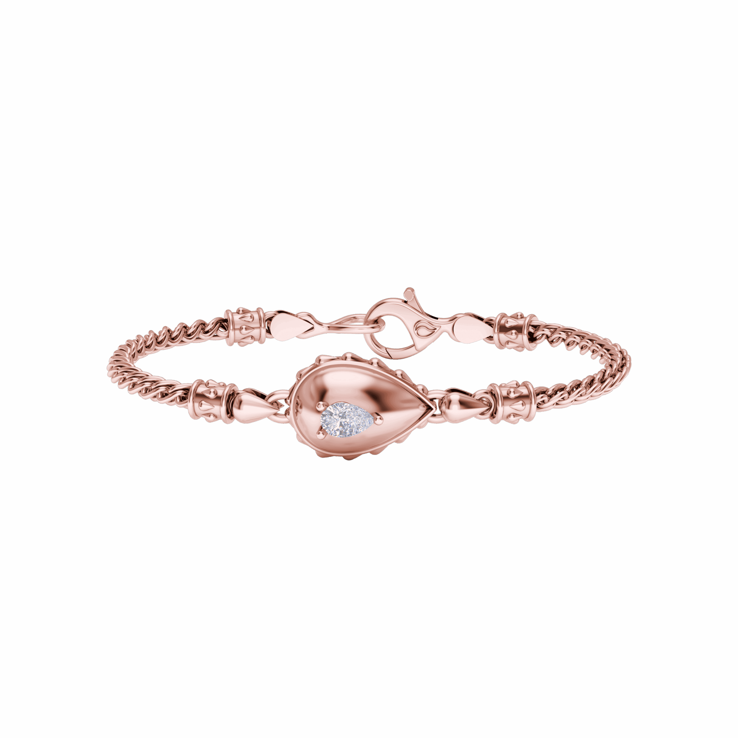 Rain Grand Chain Bracelet in 18K Rose Gold