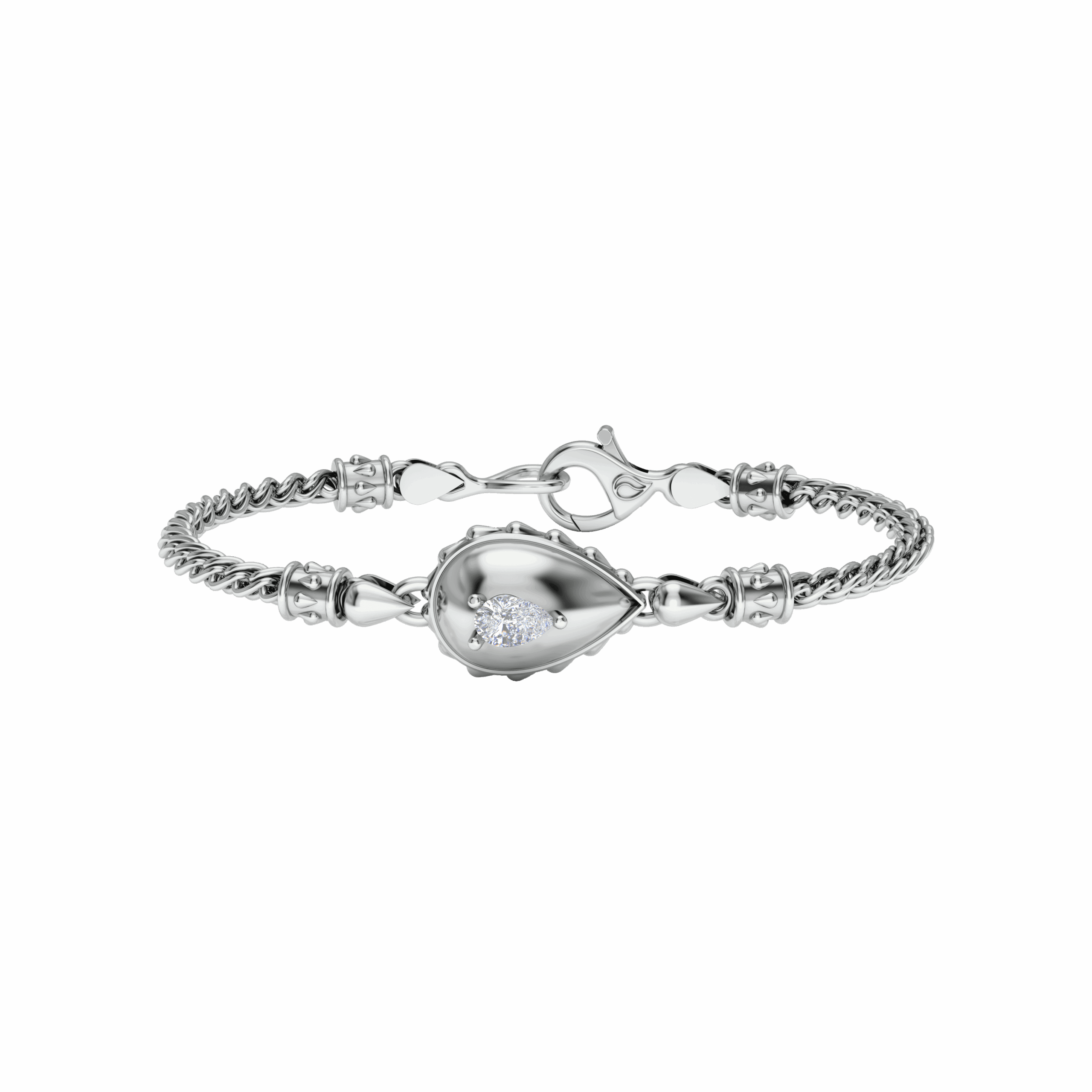 Rain Grand Chain Bracelet in 18K White Gold