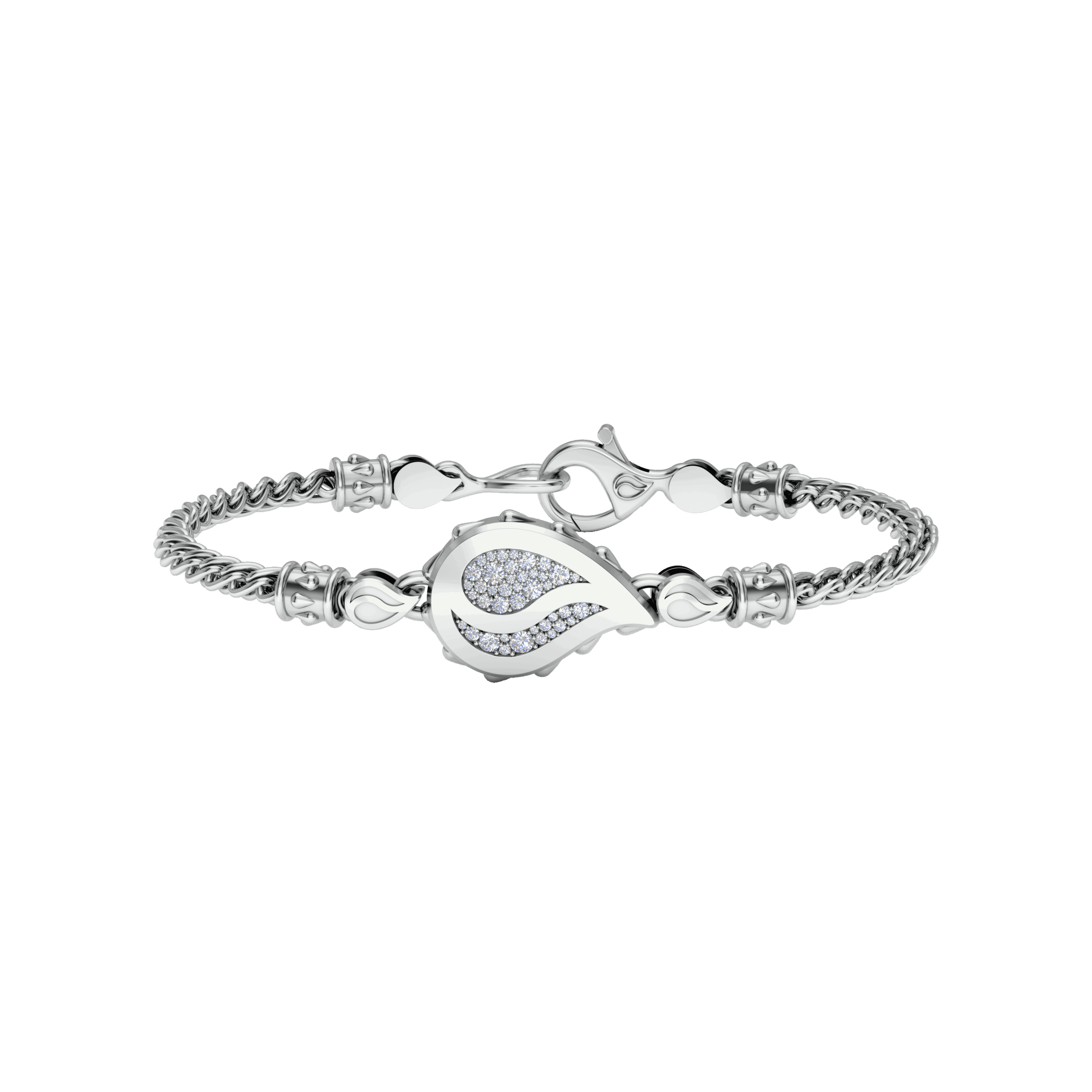 Signature Grand Chain Bracelet in 18K White Gold